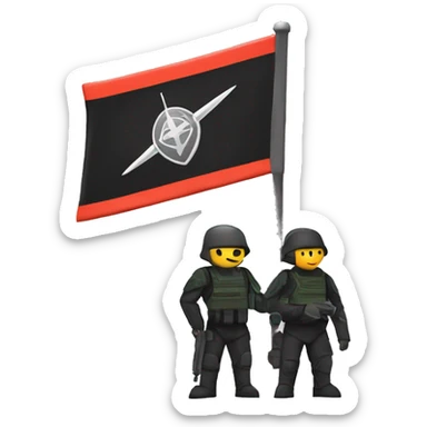 Starship troopers mobile infantry flag￼ sticker