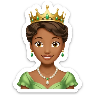 tạo cho tôi emoji công chúa tianna xinh và gần giống trong phim nhất sticker