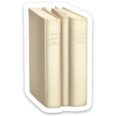 Ivory book stack white pages  sticker