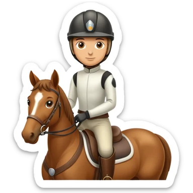 horse rider sticker