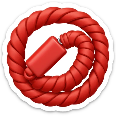 A bundle of red rope sticker