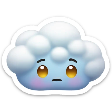 sad cloud cute sticker