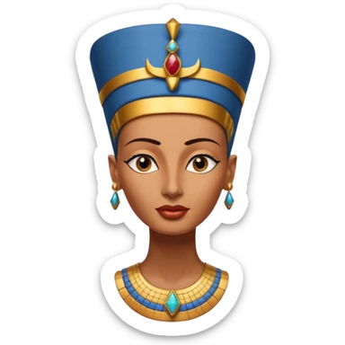 Bust of Nefertiti, only half sticker