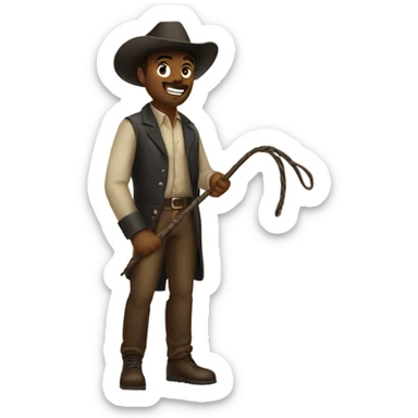 Country man with a whip sticker