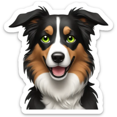 Canicross-activity-female-greeneyes-runner-and-border-collie sticker