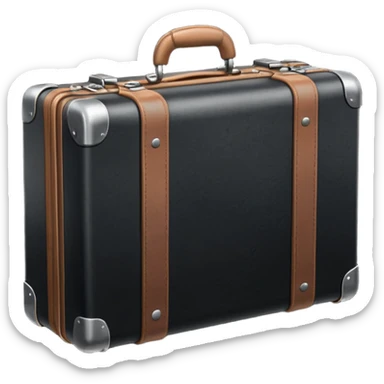 black suitcase sticker