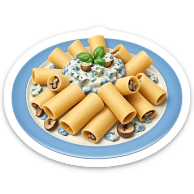 rigatoni mushrooms with blue cheese sauce sticker