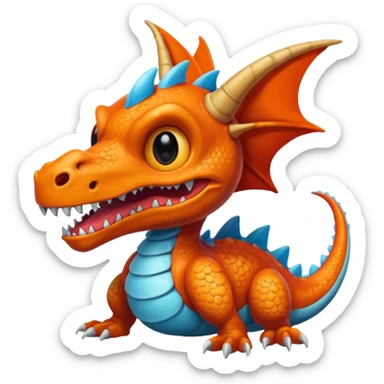 Ugly Skull-faced Warm Buizel-Salamence-dragon sticker