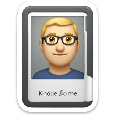 Kindle reader with chapter one on screen sticker