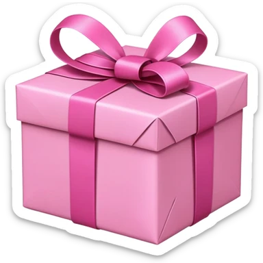 Pink gift package sticker