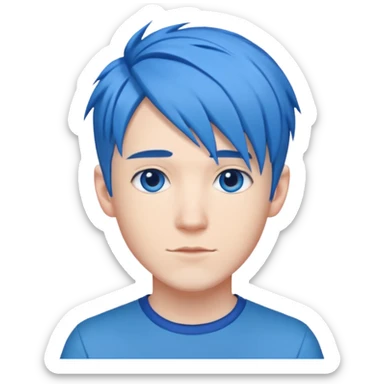 DanTDM with Blue Hair sticker