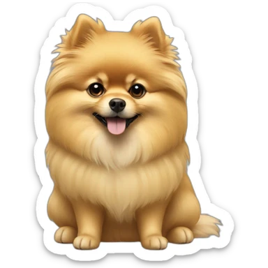 yellow shor haired pomeranian sticker