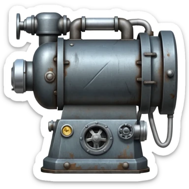 Realistic war machine with water pressure sticker