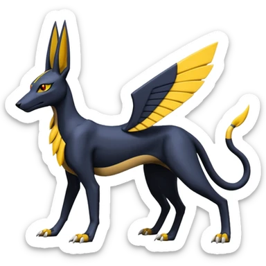 Heliolisk-Anubis-Lombax-Sergal-Umbreon-Cyclizar-Genesect-Pokémon, full body sticker