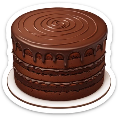 big circle Chocolate Brownie cake sticker