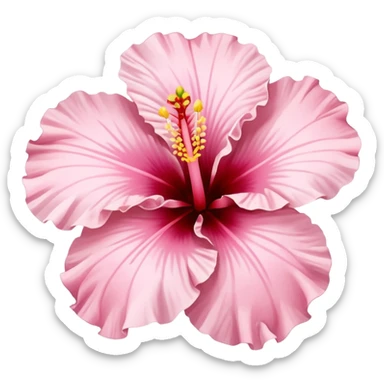light pink hibiscus flower sticker