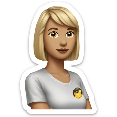 Girl wearing a Taylor swift shirt wo the sticker