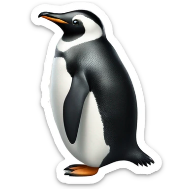 a penguin with an mischievous look sticker