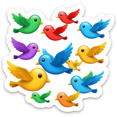 Create a realistic emoji of multiple languages flying around  sticker