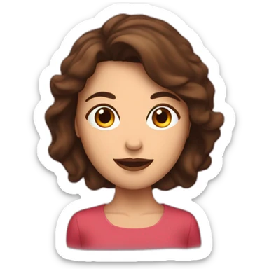 Femme brune qui déteste la viande  sticker