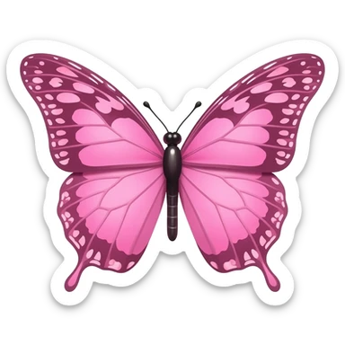 Borboleta rosa sticker