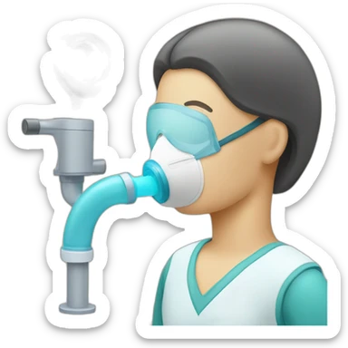Respiratory therapy sticker