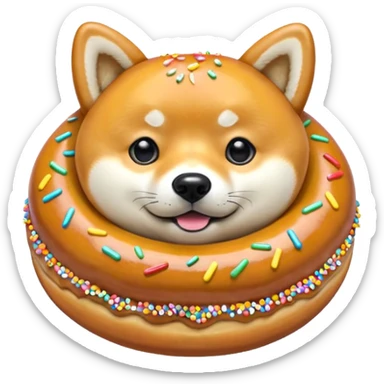 Shiba Jasper doughnut sticker