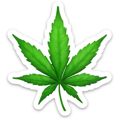 Weed leaf sticker