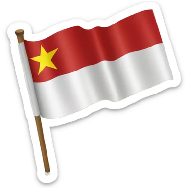 map of vietnam flag sticker