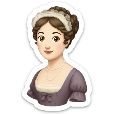 Jane Austen love sticker
