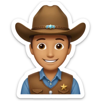 Texas State with an cowboy hat sticker