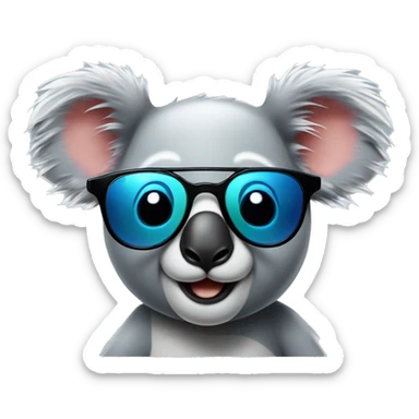 Koala with sunglases and ok finger sticker