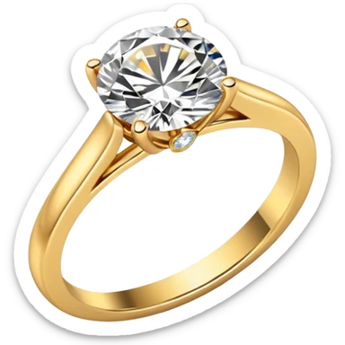 Aesthetic Engagement couple ring  sticker