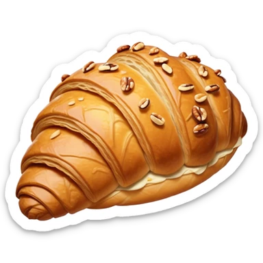 croissant with nuts  sticker