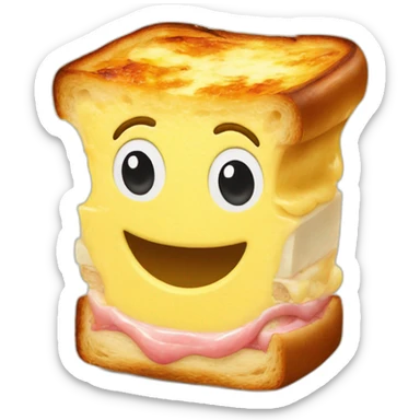 Surfeur dans un croque monsieur sticker