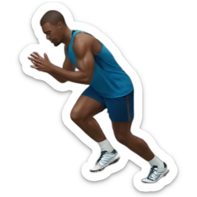 soccer player training at gym sticker