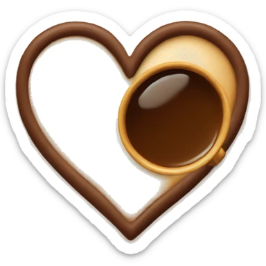 Coffee heart sticker