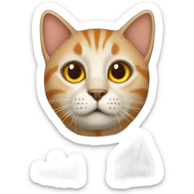 cat orange prison suit sticker