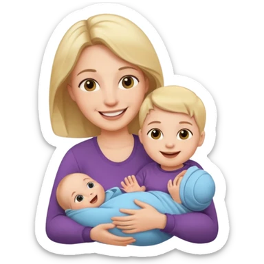 mother with baby sticker