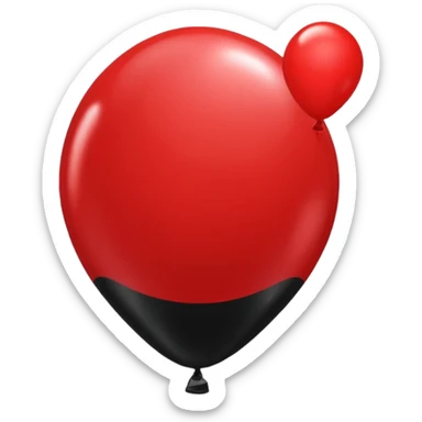 Red and black balloon for Place it next to the name in the directory. sticker