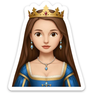 natalie portman with long hair as anne boleyn from the other boleyn girl sticker