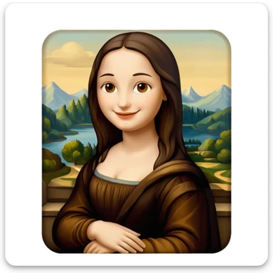 monalisa painting sticker