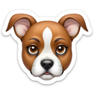 Cinematic Noble Fawn Boxer Portrait Emoji, Poised and regal, with a strong, muscular build and a sleek, well-groomed fawn coat accented by a white muzzle and chest, deep-set soulful brown eyes, Simplified yet sharp and sophisticated features, highly detailed, glowing with a soft, dignified glow, high shine, intelligent and loyal, stylized with an air of strength, focused and attentive, soft glowing outline, capturing the essence of a watchful and confident guardian, so majestic it feels as though it could step out of the screen with effortless authority! sticker