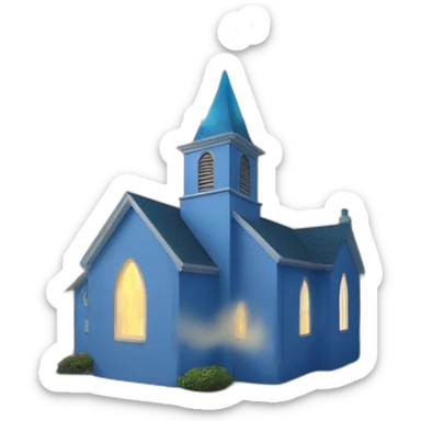 blue flame holy spirit on church sticker