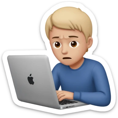 laptop working struggeling sticker