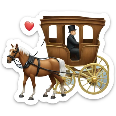 horse and buggy sticker