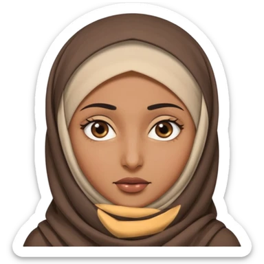 arab woman with hijab cover face sticker