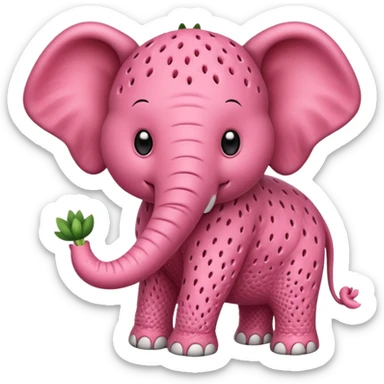 Strawberry elefant sticker