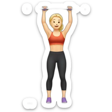 white woman doing pull-ups sticker