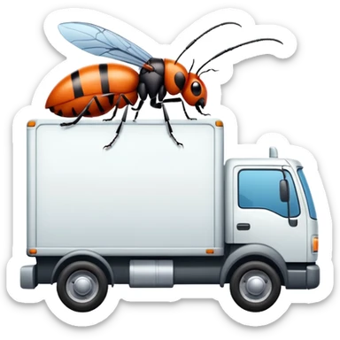  Bug killing moving truck  sticker
